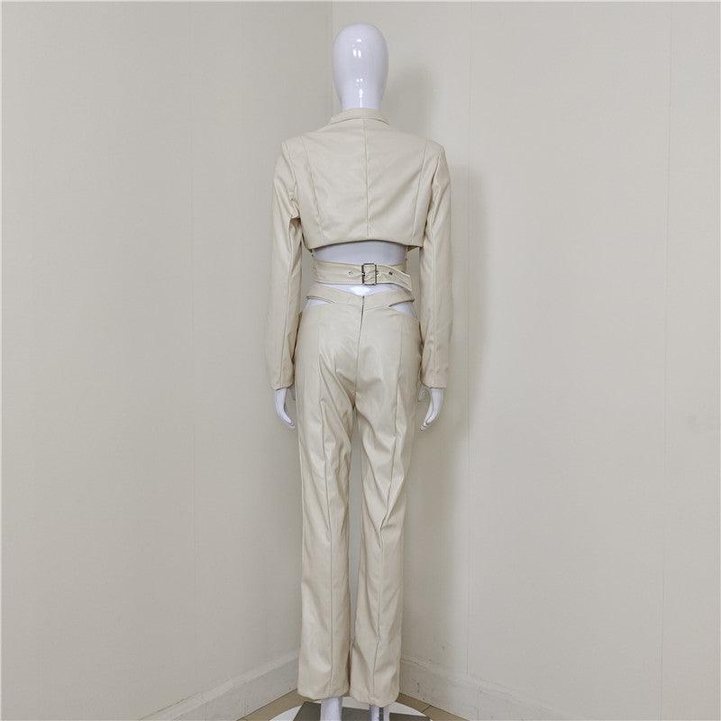 KittenAlarm - Atena Crop Top & High Waist Pants Set