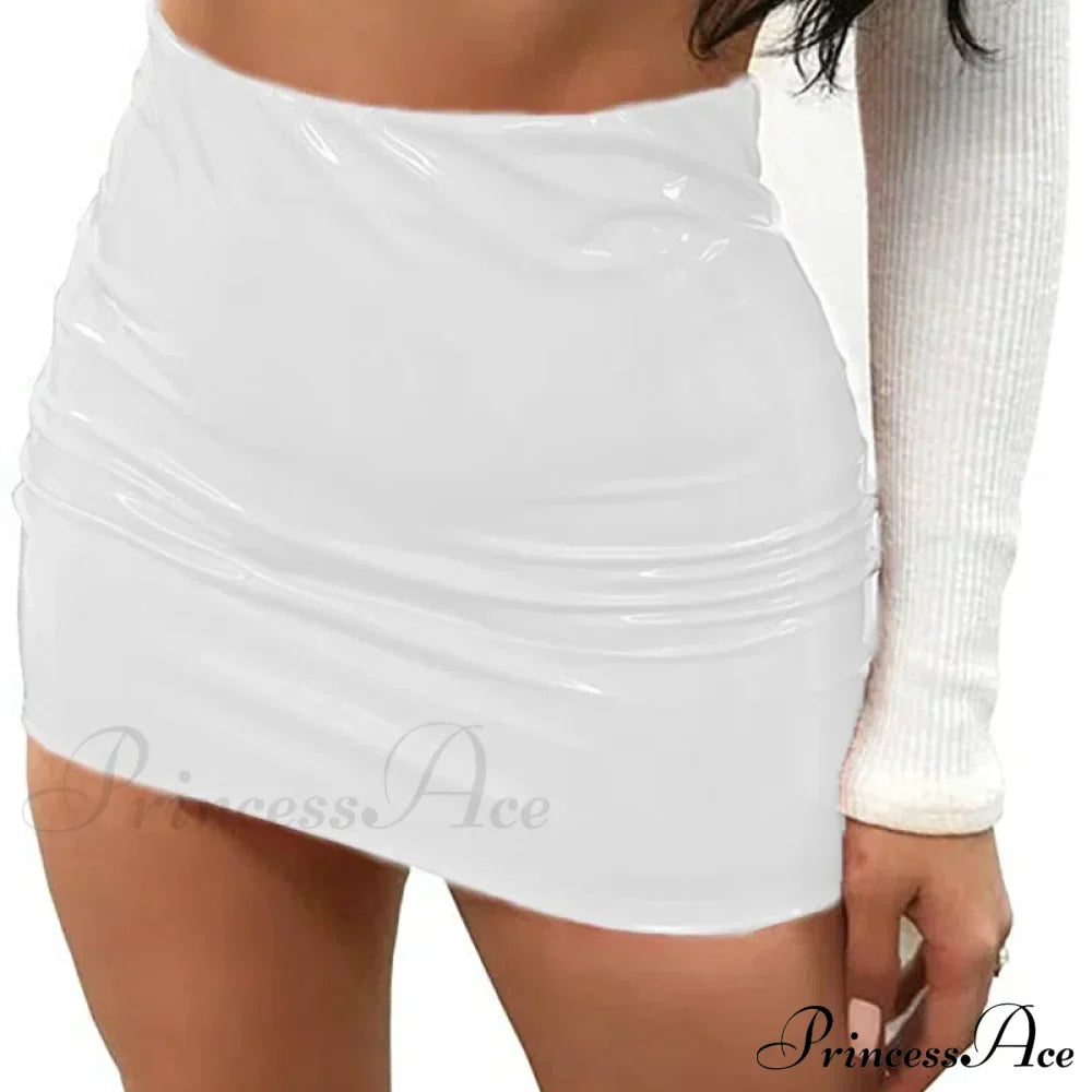 Autumn Winter Sweet Sexy Tight Reflective High Waist Warm Fashion Skirt
