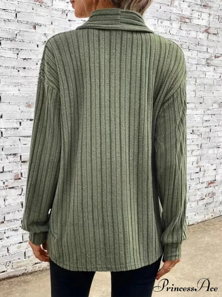 Autumnal Winter Cozy Long Sleeve Loose Plain Casual Comfortable Soft Stylish Sweater