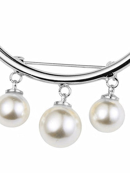 Brooches Classic Stylish Simple Brooch Jewelry Silver Gold For Daily Holiday for Women