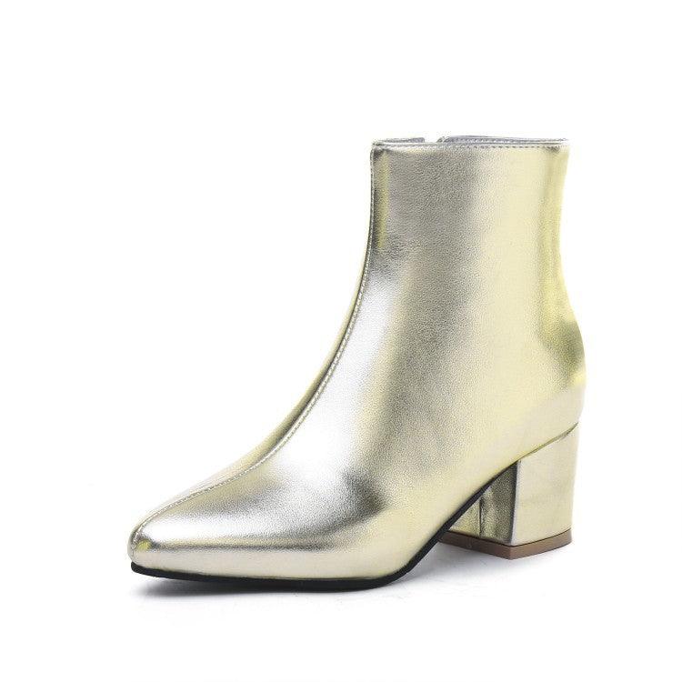 High Heel Pointed Toe Low Women Martin Boots