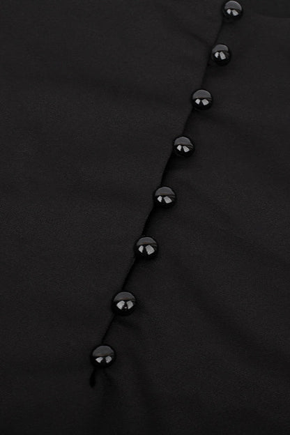 Pleated A-Line Gothic Dress