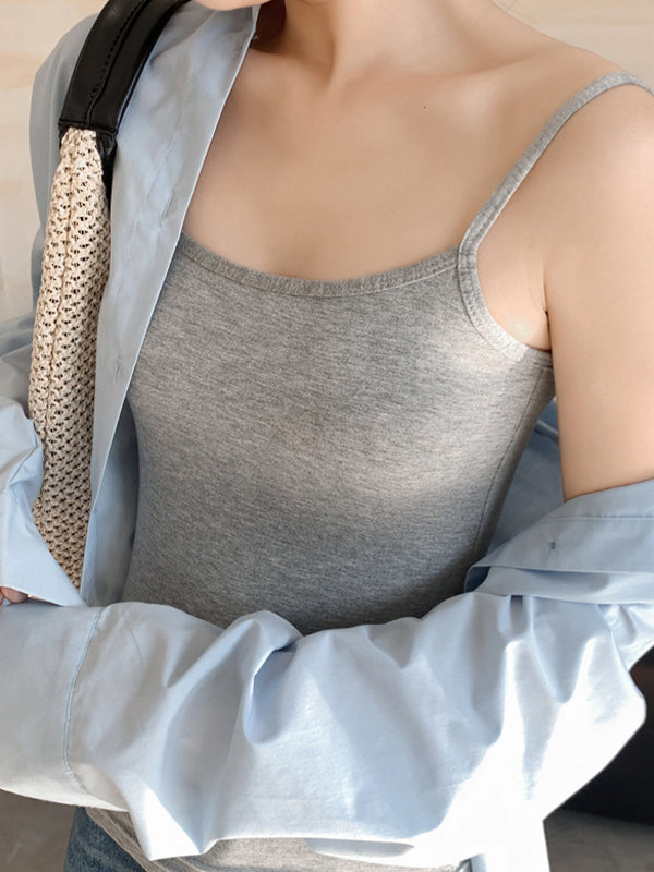 Plain Slim Fit and Versatile Cami Top
