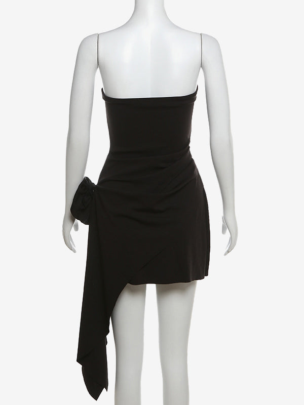 Party Dresses White Strapless Sleeveless Semi Formal Dress