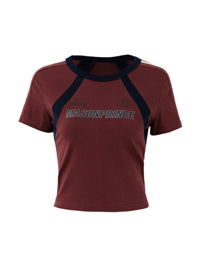 Patchwork Stripe Logo Short Sleeve Tee