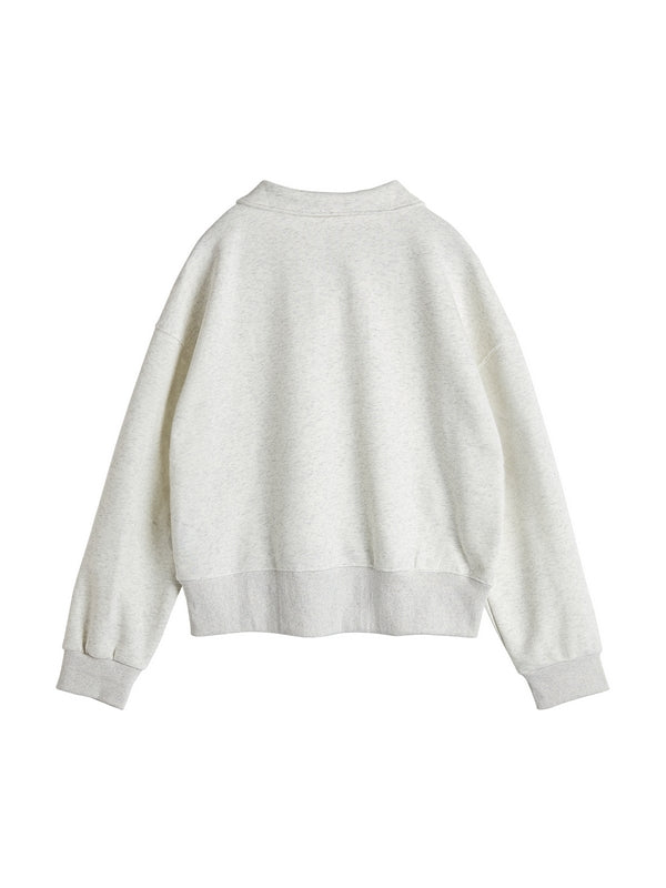 Solid Color Lapel Neck Oversized Hoodie