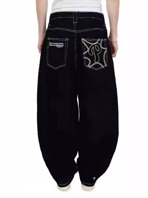 Trendy Fashion Simple Straight Style Boyfriend Jeans