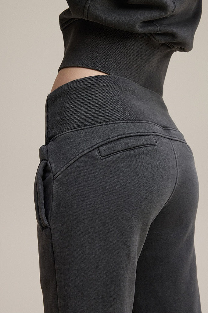 Fleece Lined Bodycon Flared Knit Pants