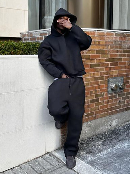 Solid Oversized Long Sleeve Hoodie