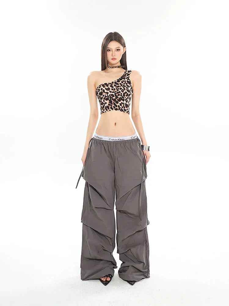 Leopard One-Shoulder Top