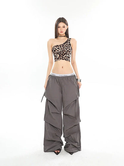 Leopard One-Shoulder Top