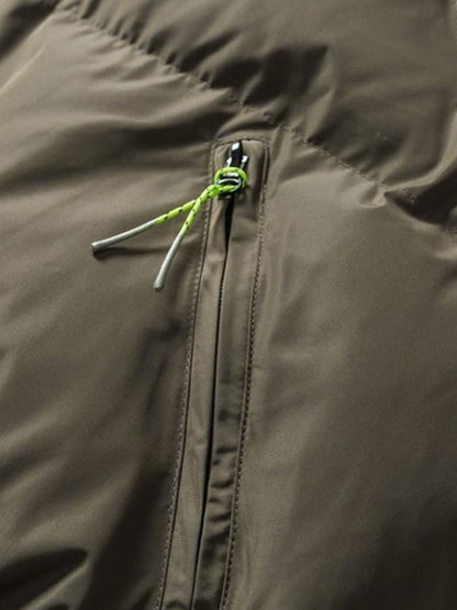 Solid Slant Pocket High Neck Jacket