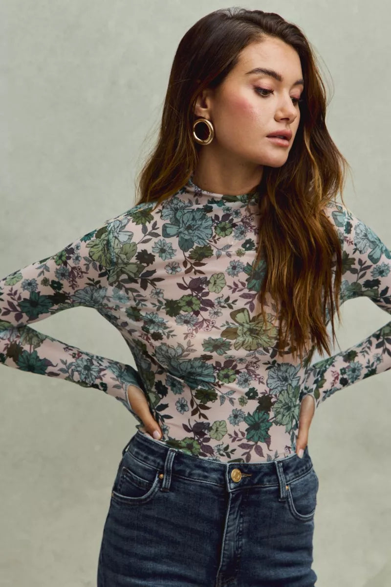 Poppy Mesh Top