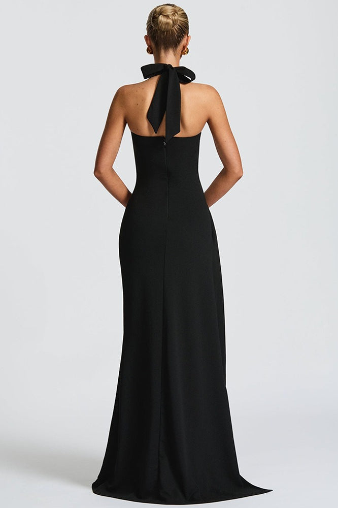 | Backless High Slit Bodycon Maxi Dress