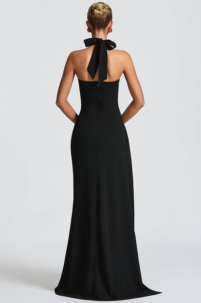 | Backless High Slit Bodycon Maxi Dress