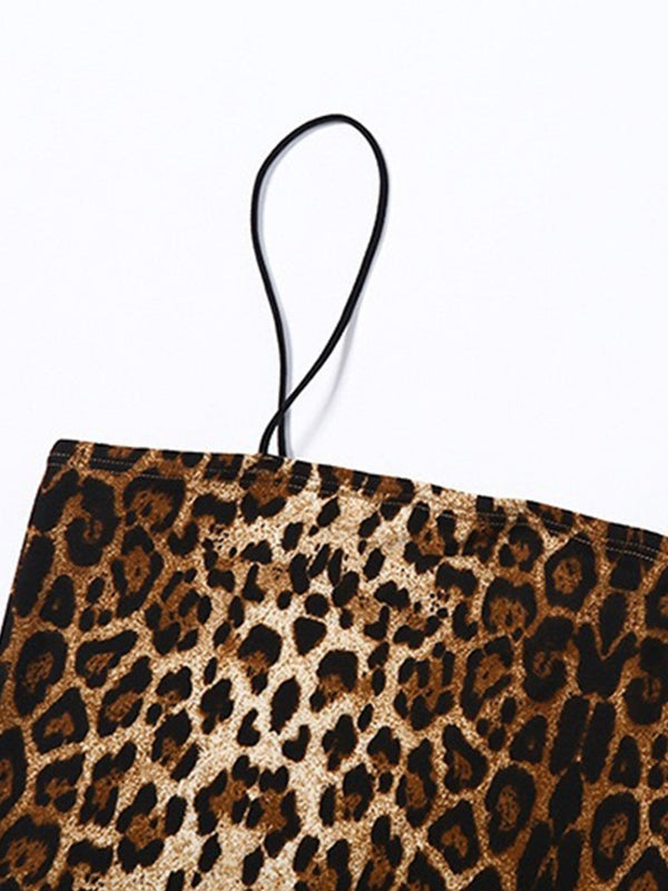 Leopard Print Navel Cami Top