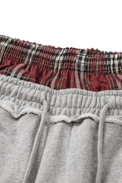 Vintage Stripe Embroidery Relaxed Double Waist Pants