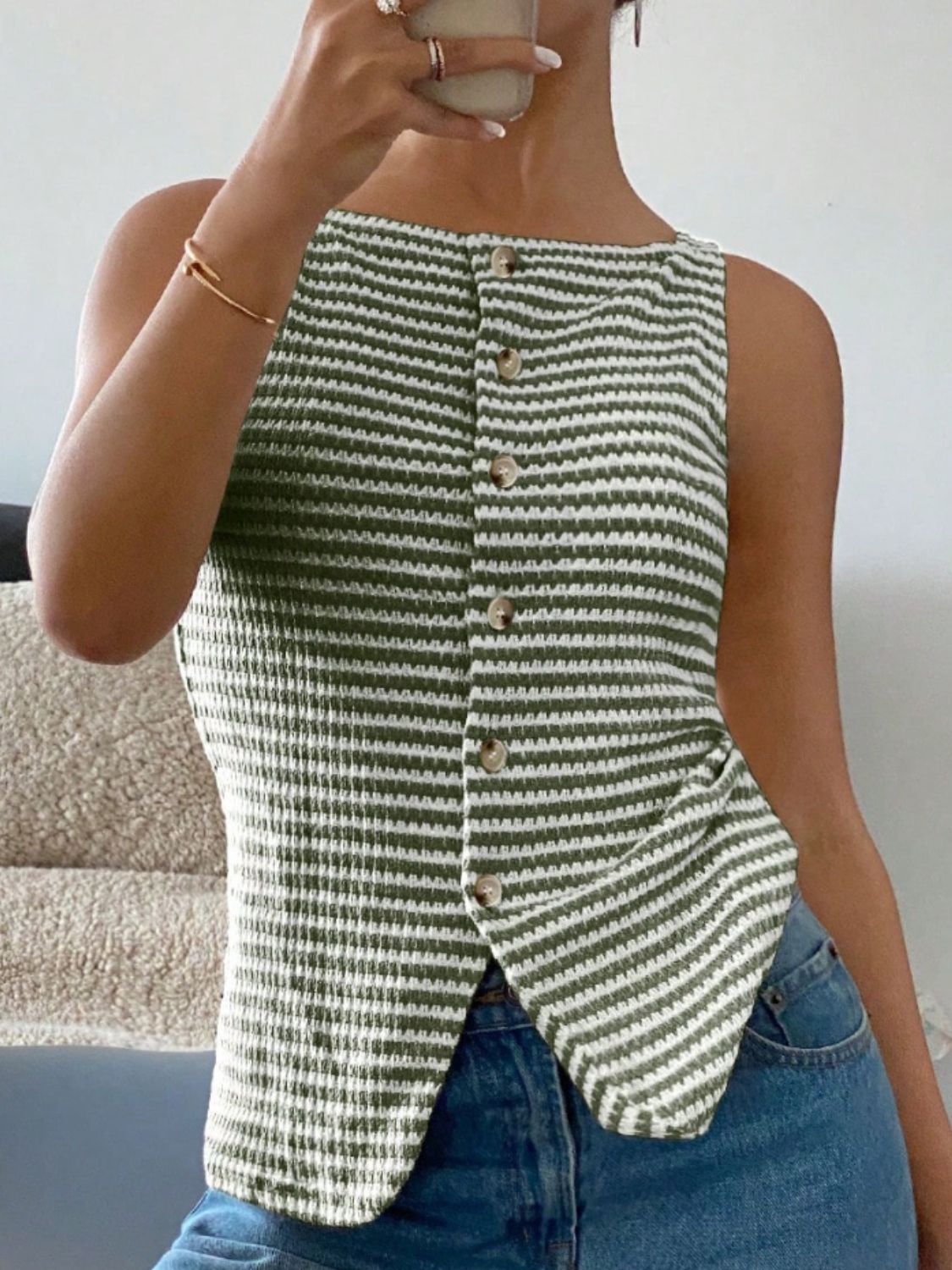Cecily Button Down Tank