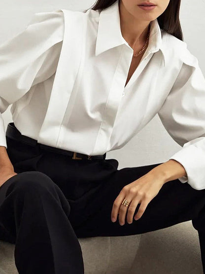 Solid Loose Long Sleeves Shirts