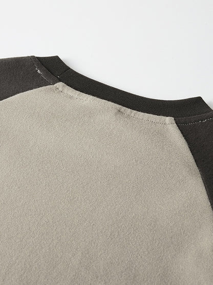 Retro Raglan Crop Long Sleeve Tee