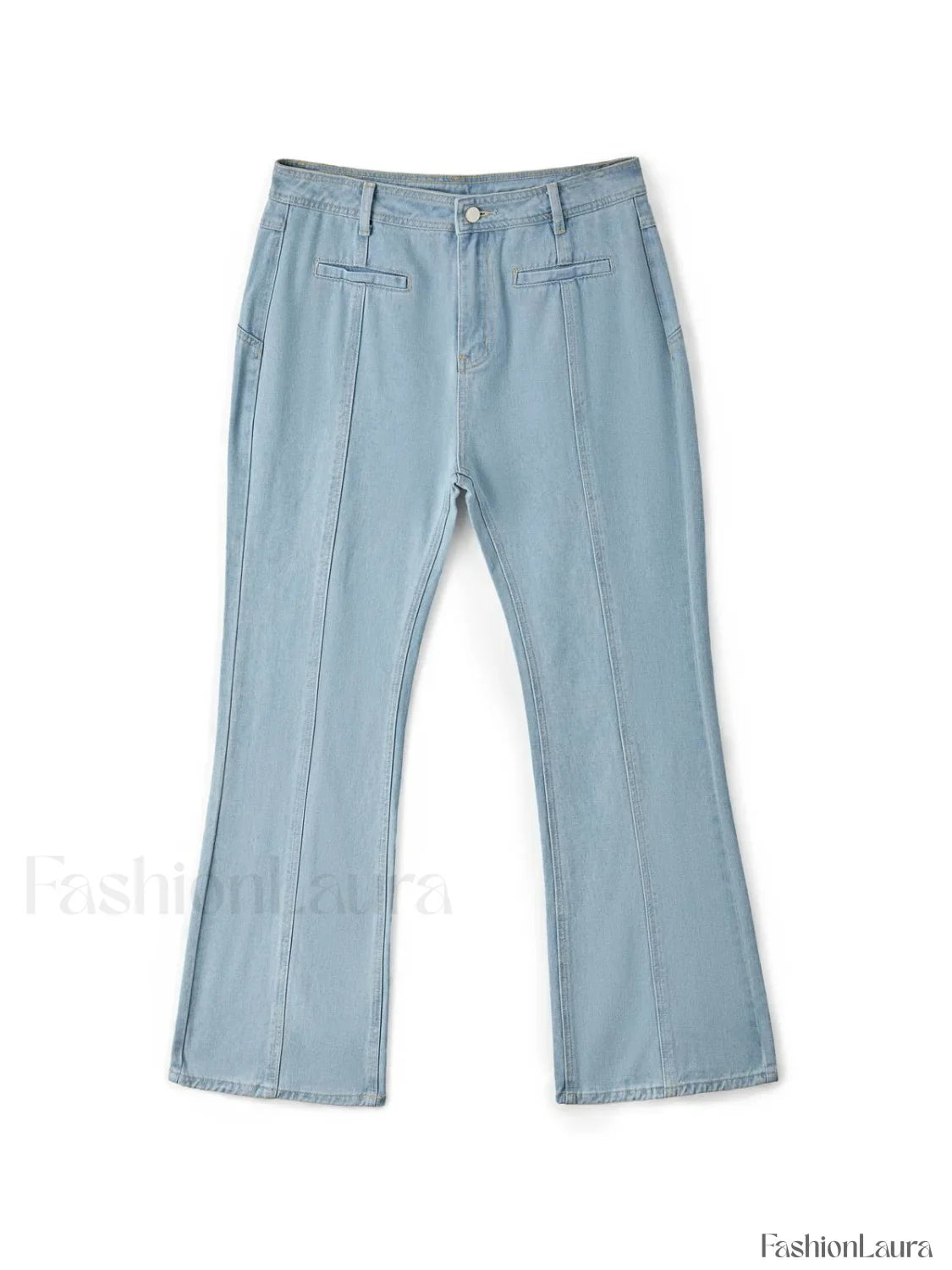 Back Star Patchwork Flare Jeans