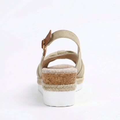 Women's Orthopedic Pointed-Toe Platform Sandals – Stylish Buckle Comfort Shoes
