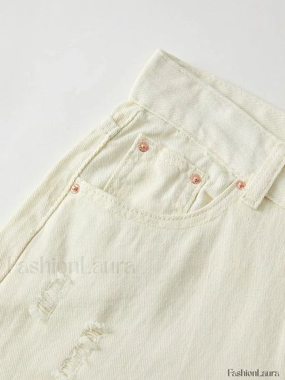 Basic Wash Straight Leg Boyfriend Jeans