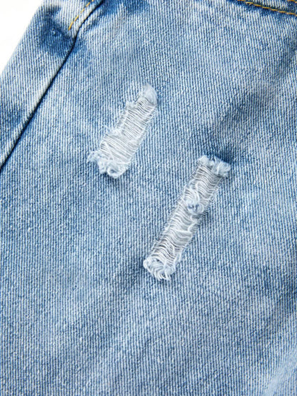Basic Wash Straight Leg Boyfriend Jeans