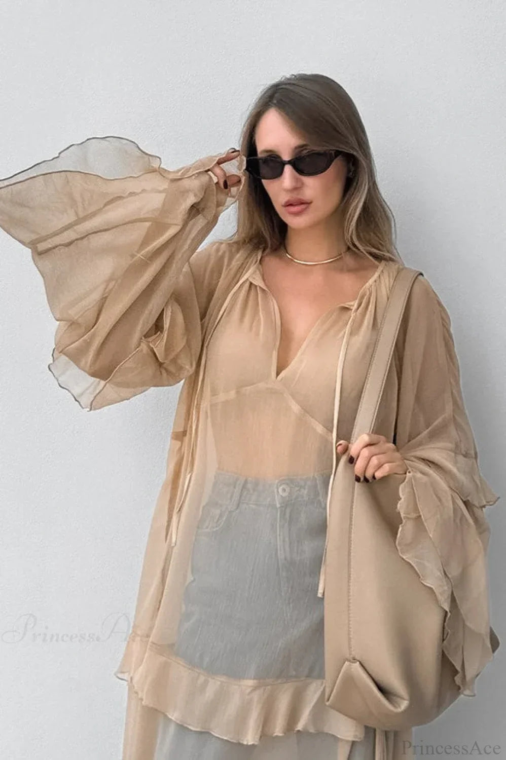 | Batwing Sleeve Maxi Dress in Sun Protection Fabric