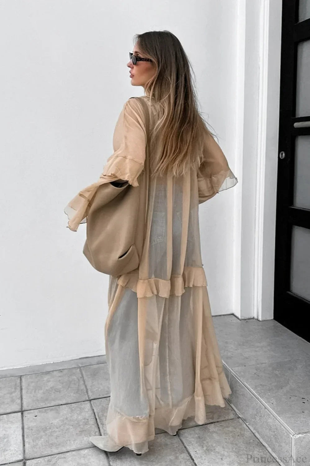 | Batwing Sleeve Maxi Dress in Sun Protection Fabric