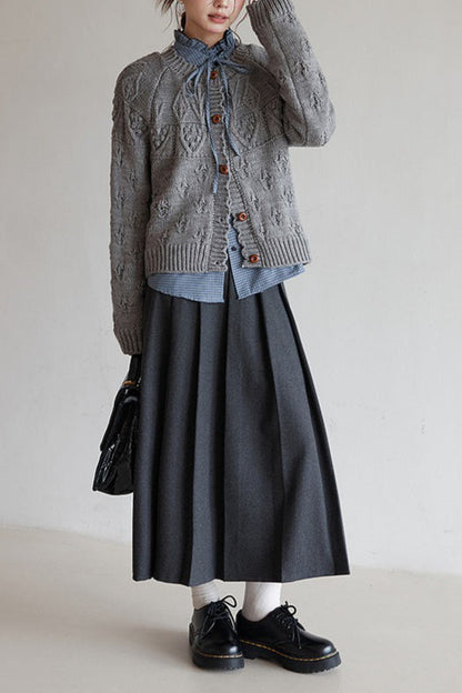Vintage Crochet Knit Cardigan