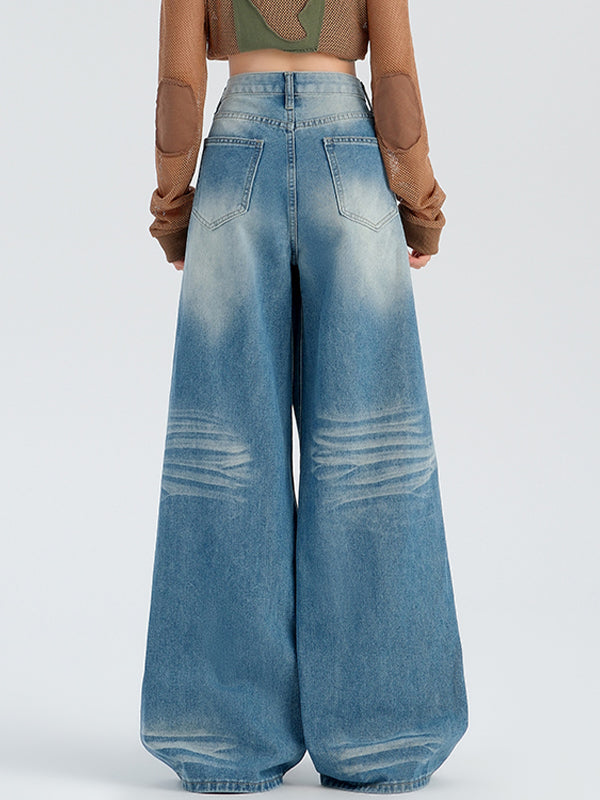 Loose Wide-Legged Straight Fit Boyfriend Jeans