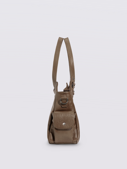 | Multi-Pocket Shoulder Bag, Adjustable Strap