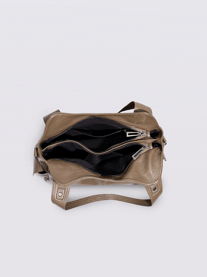 | Multi-Pocket Shoulder Bag, Adjustable Strap