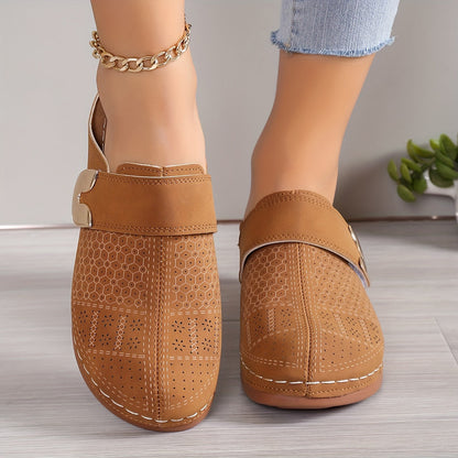 Women's Orthopedic Closed-Toe Suede Slippers – Cozy Comfort Lounge Shoes