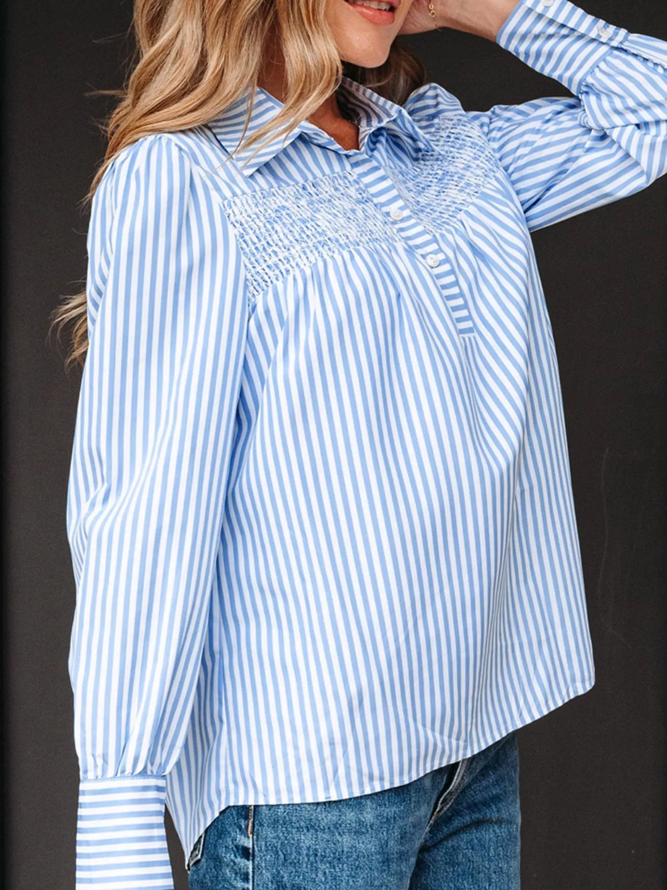 Heather Smocked Top