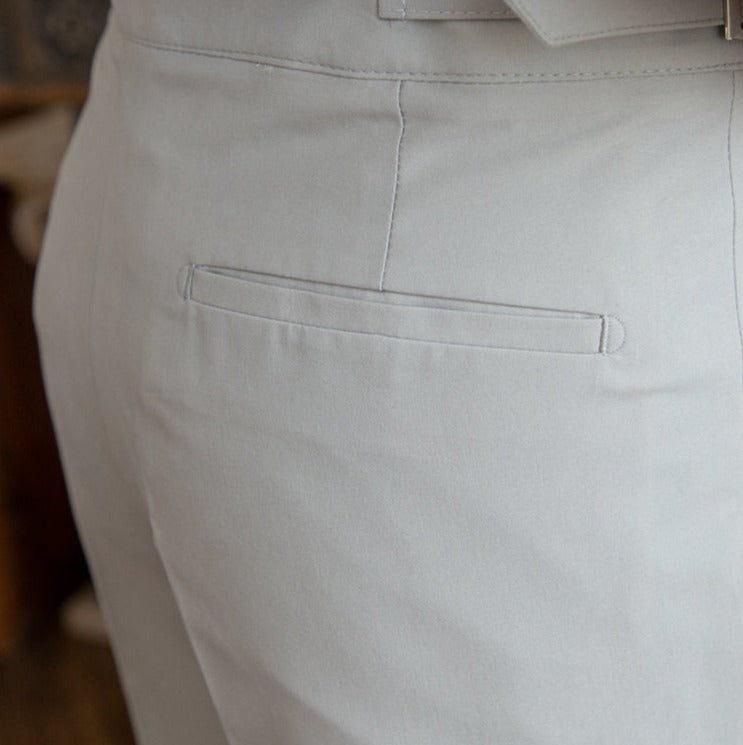 High Waist Pleated Trousers | Gurkha Closure | Maison Collection