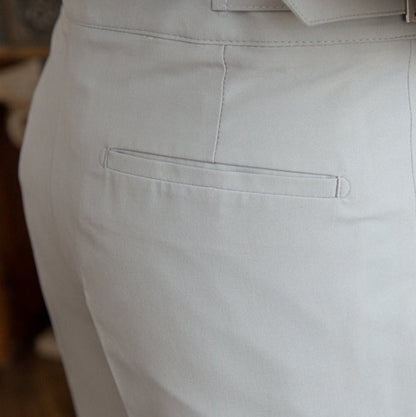 High Waist Pleated Trousers | Gurkha Closure | Maison Collection
