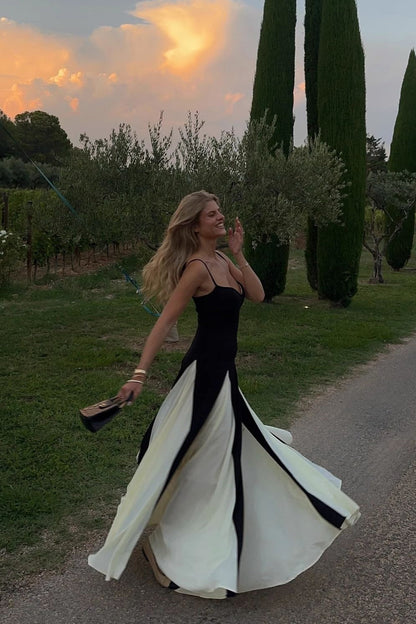 | Colorblock Maxi Dress
