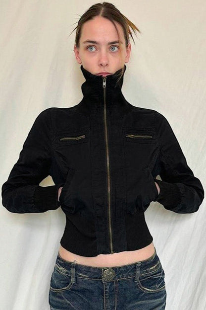 Short Sleeve Splice Casual Jacket