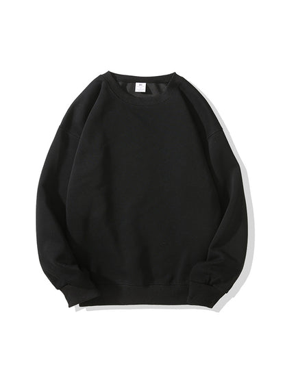 Solid Color Hoodless Crew Neck Sweaters