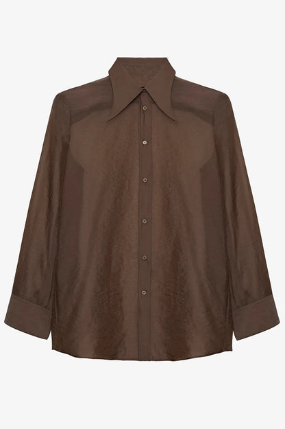 Retro Sheer Loose Long-sleeved Casual Shirt