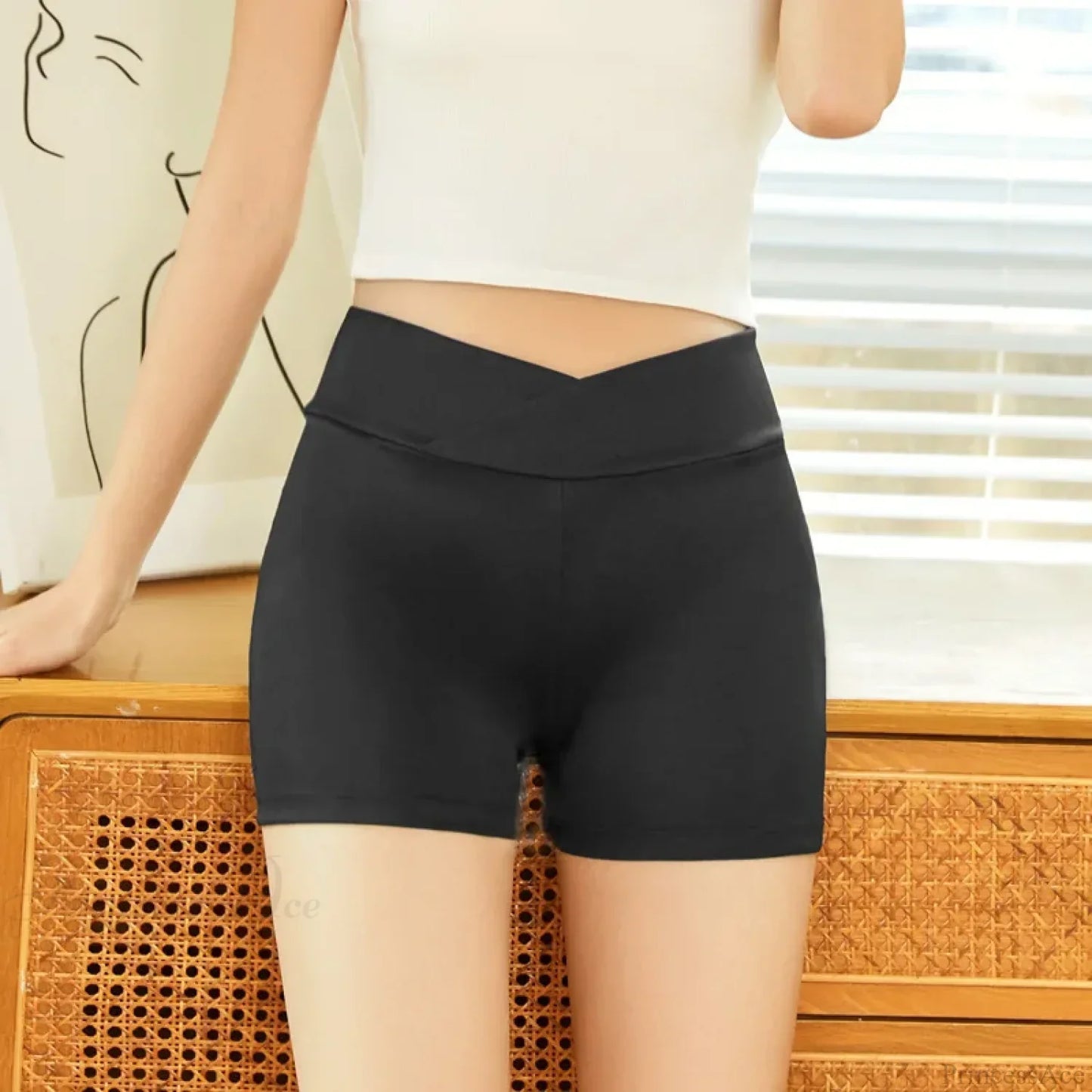 Black Dance Fitness Running Short