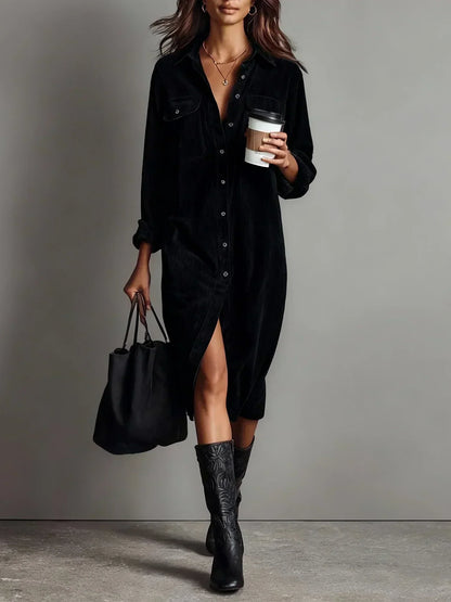 Aurovia - Chic Flared Hem Dress