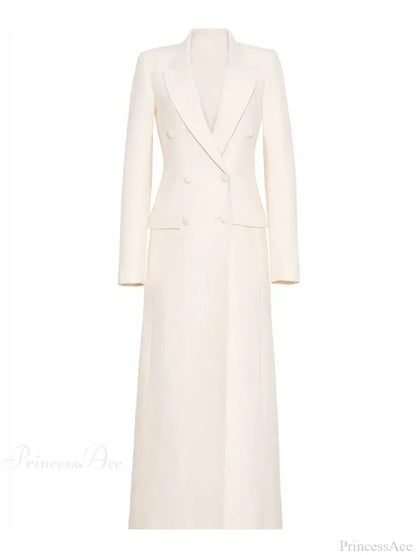Blazer Notched Collar Double-Breasted Overcoat