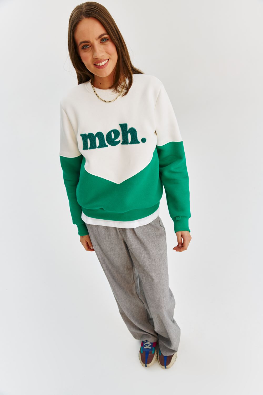 Maison Graphic Sweatshirt | Contrast Panel | Relaxed Fit
