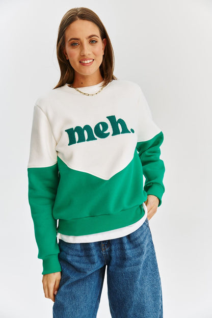 Maison Graphic Sweatshirt | Contrast Panel | Relaxed Fit