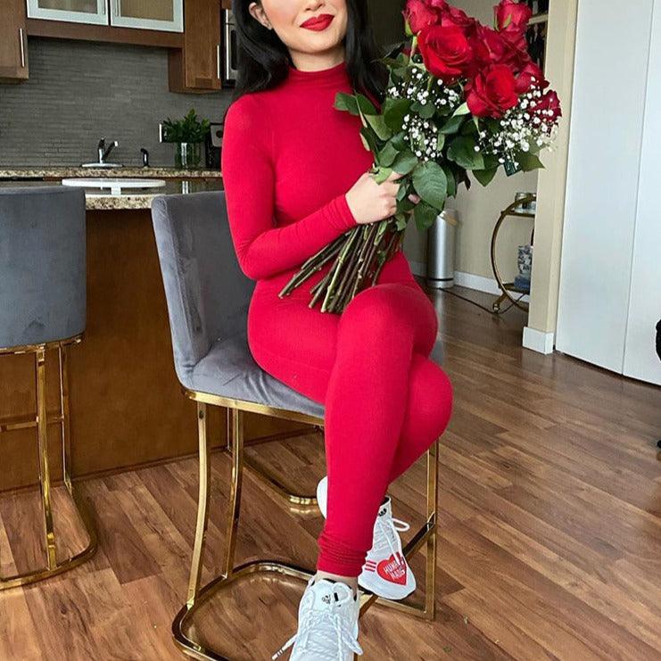 KittenAlarm - Bobbie Long Sleeve Crop Top & High Waist pants Set
