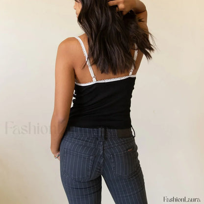 Bow V-Neck Club Crop Top