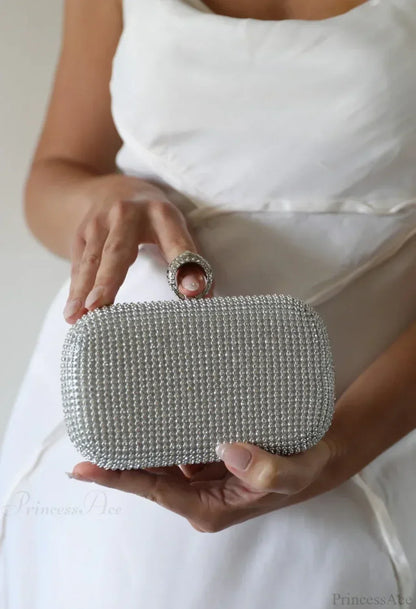 Bridal Crystal Gold Evening Clutch Wristlet